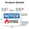 Signmission Fire Safety No Storage OSHA Notice Sign, Plastic, 10in W x 7in L, 2PK OS-2PACK-NS-P-710-L-12655 - alternate 3